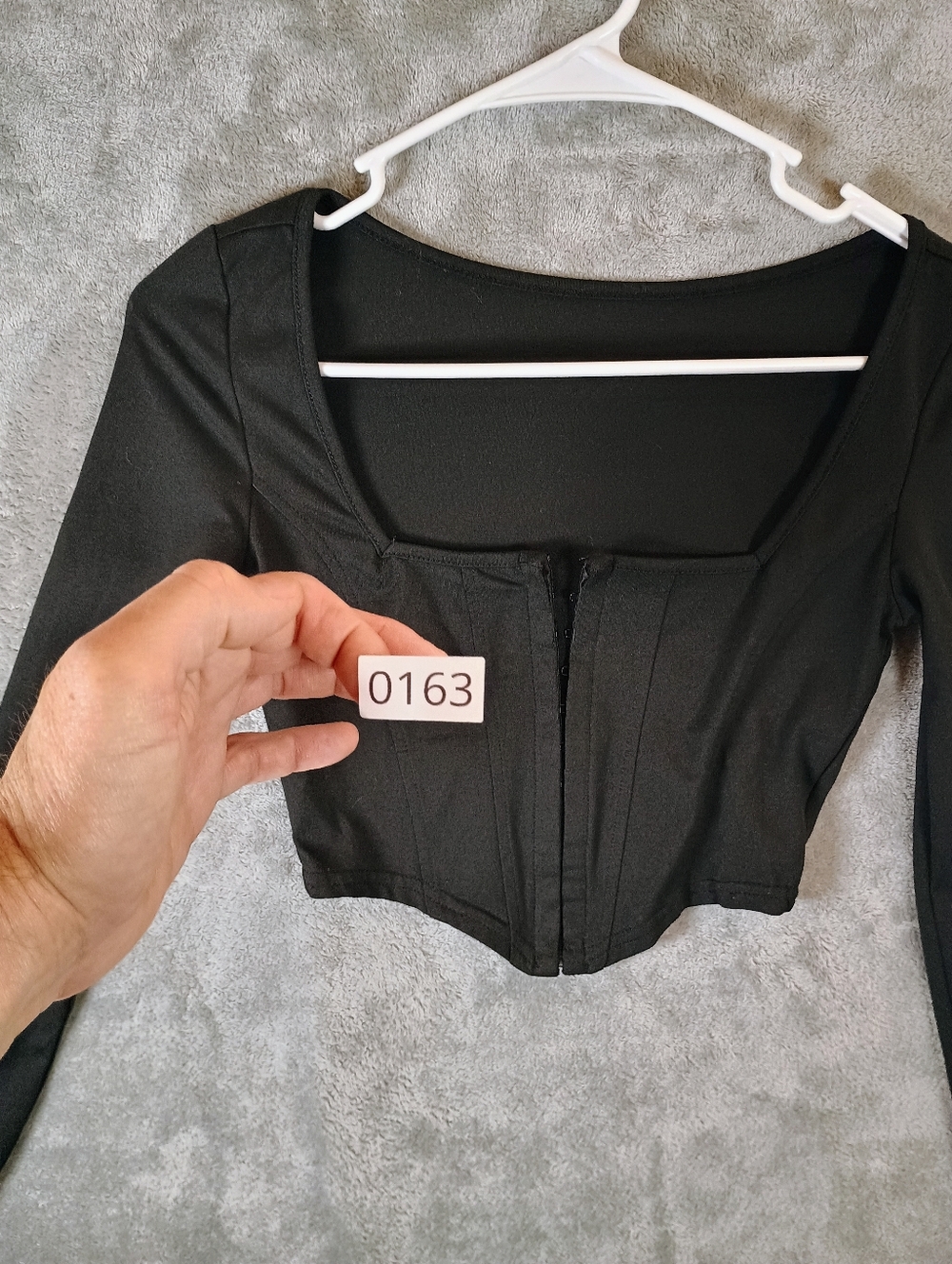 SHEIN Black Long Sleeve Corset Top XS - Picture 11 of 11